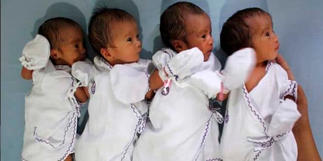 La mamá de los cuatrillizos falleció al dar a luz