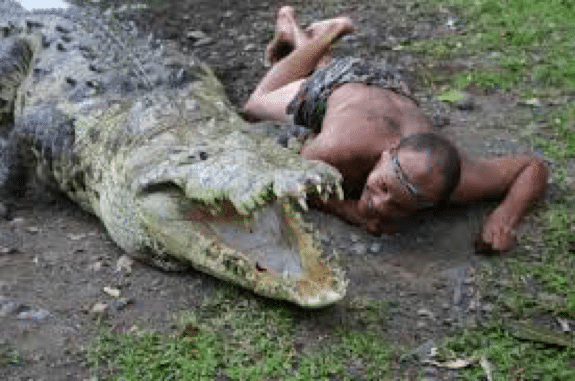 Cocodrilo y hombre eran los mejores amigos