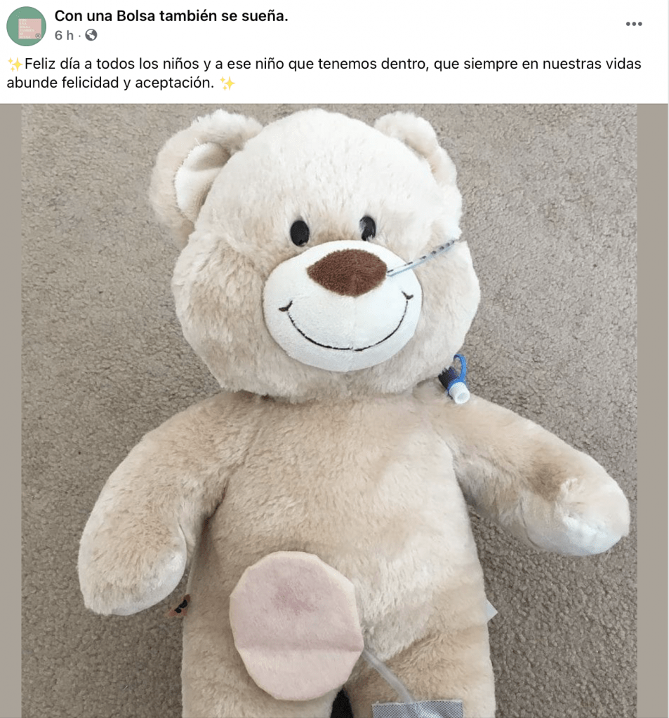 Hazel publicó en el día del Niño en su Facebook "Con una bolsa también se sueña"