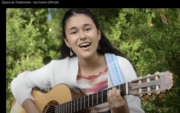 A sus 16 años, Isa compuso la canción "Epoca de tradiciones"