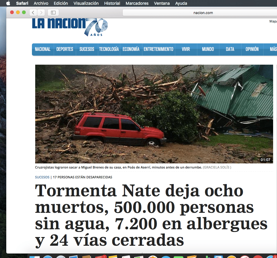 El paso de la tormenta Nate nos deja grandes lecciones