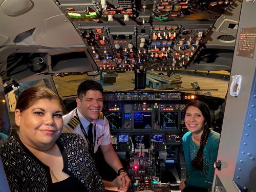 Esteban ha tenido de pasajera, a su familia