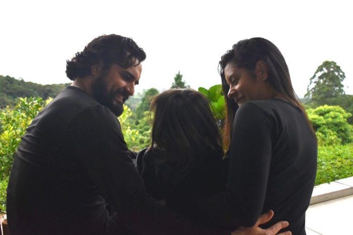 Paola, Fabián y Fabiana forman un hogar hermoso
