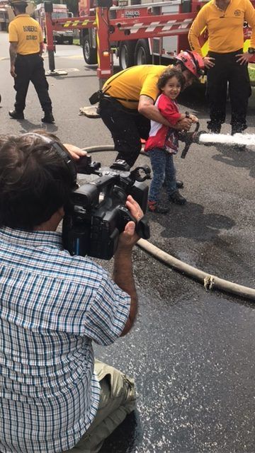 Bombero por un día, fue el sueño de Luis Andrés