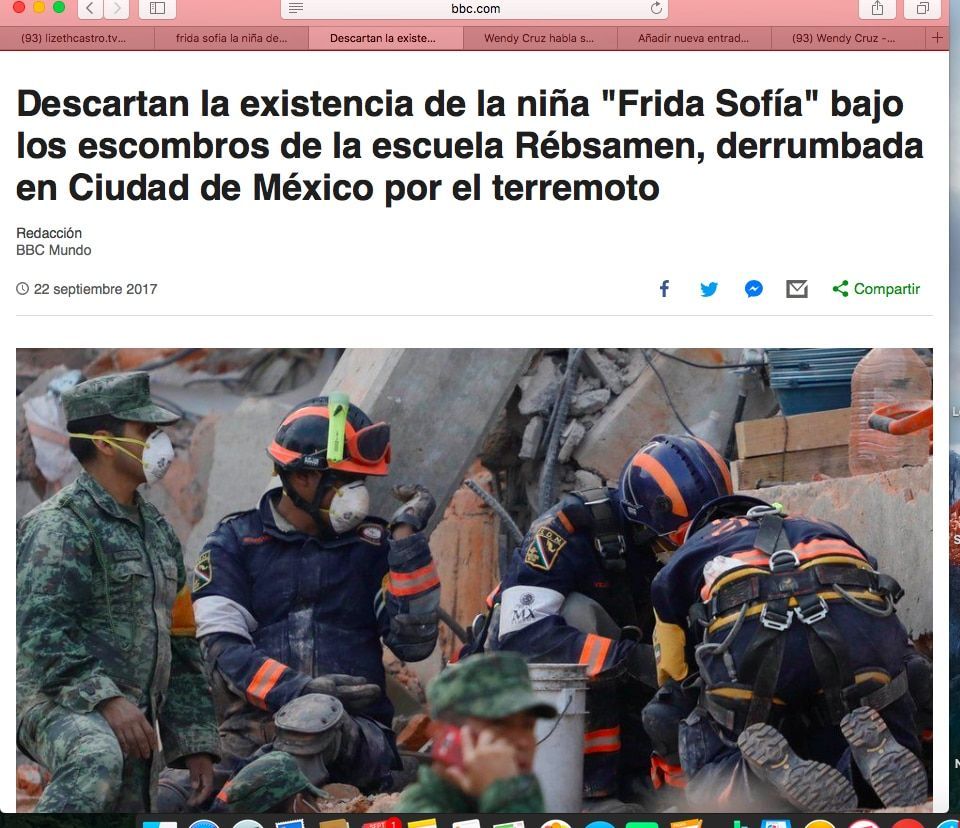 El terremoto de México produjo una historia irreal cubierta por todos los medios