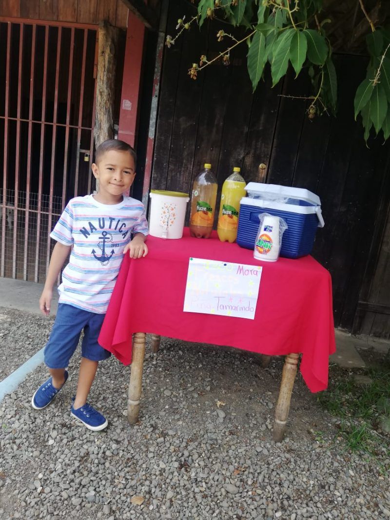 JuanPa tiene 7 an1os y vive en Quepos