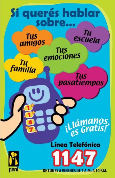 La línea 1147 es para que niños y adolescentes se expresen