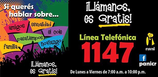 La línea 1147 está habilitada por el PANI para los chicos.