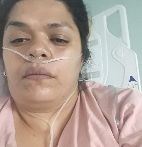 Yesenia se fue complicando hasta ser internada en una UCI