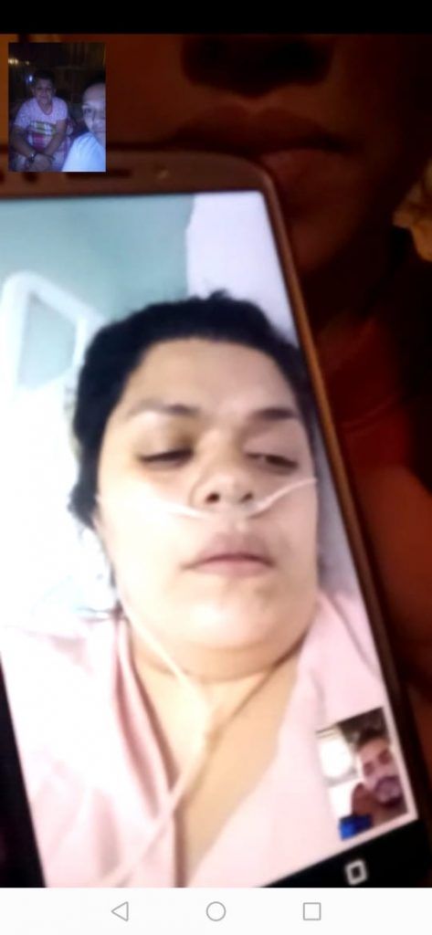 Antes de ingresar a la UCI, Yesenia podía comunicarse con su familia
